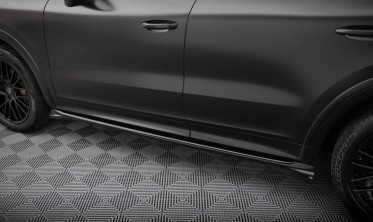 Боковые накладки (листвы) под пороги Porsche Cayenne MK3 вар. 1 фото