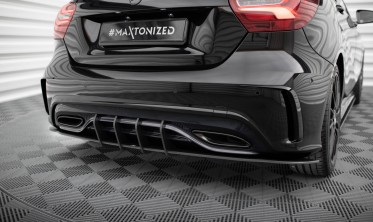 Центральная накладка на задний бампер Street Pro Mercedes-Benz A AMG-Line W176 рестайл фото