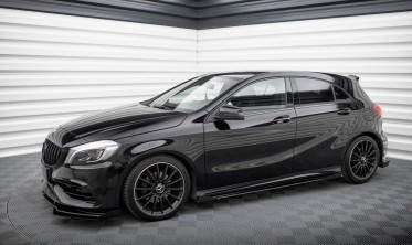Боковые диффузоры + накладки под пороги Street Pro Mercedes-Benz A AMG-Line W176 рест. фото