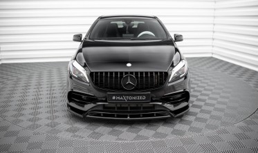 Нижний диффузор на передний бампер Mercedes-Benz A W176 AMG-Line рест. вер. 2 фото