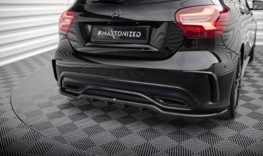 Накладка (дифузор) на задній бампер Mercedes-Benz A W176 AMG-Line рест. фото