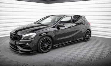 Накладки (диффузоры) под боковые пороги Mercedes-Benz A W176 AMG-Line рест. фото