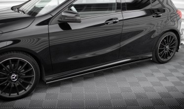 Накладки (диффузоры) под боковые пороги Mercedes-Benz A W176 AMG-Line рест. фото