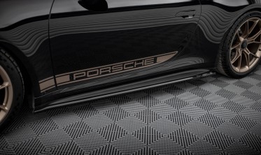 Тюнинговые накладки (листвы) на боковые пороги Porsche 911 992 GT3 фото
