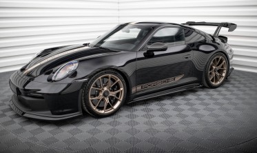 Тюнинговые накладки (листвы) на боковые пороги Porsche 911 992 GT3 фото