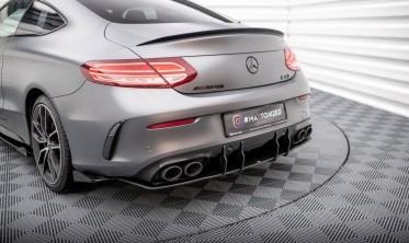 Задний диффузор на бампер Street Pro Mercedes-AMG C43 Coupe C205 рестайл фото