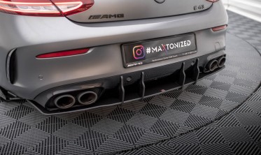 Задний диффузор на бампер Street Pro Mercedes-AMG C43 Coupe C205 рестайл фото