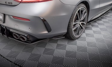 Боковые накладки на задний бампер Street Pro Mercedes-AMG C43 Coupe C205 рестайл фото
