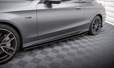 Боковые листвы под пороги Street Pro Mercedes-AMG C43 Coupe C205 рестайл фото