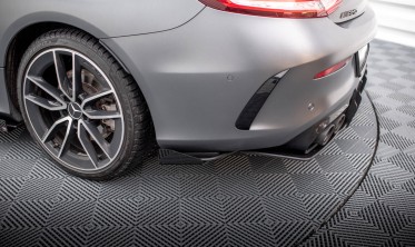 Комплект боковых накладок на задний бампер Street Pro Mercedes-AMG C43 Coupe C205 рестайл фото