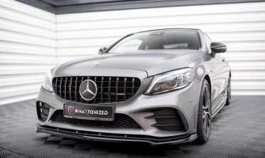 Тюнинговый диффузор (накладка) на передний бампер Mercedes-AMG C43 Coupe / Sedan C205 / W205 рестайл вер. 1 фото