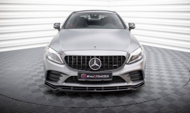 Передняя накладка на бампер Mercedes-AMG C43 Coupe / Sedan C205 / W205 рестайл вер. 2 фото