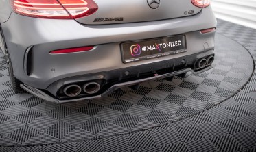 Тюнинг накладка на задний бампер Mercedes-AMG C43 Coupe C205 рестайл фото