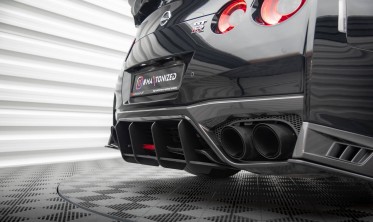 Дифузор на задній бампер Street Pro Nissan GTR R35 рестайл фото