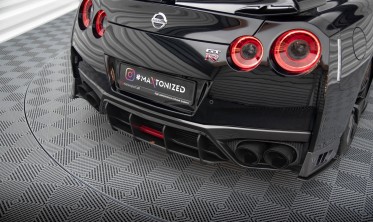 Дифузор на задній бампер Street Pro Nissan GTR R35 рестайл фото