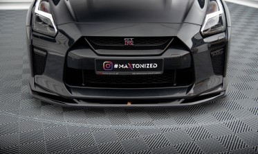 Тюнинговая накладка на передний бампер Nissan GTR R35 2016 - 2022 вер. 1 фото