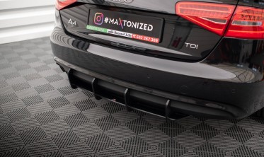 Тюнинговый диффузор на задний бампер Street Pro Audi A4 B8 рестайл 2011 - 2015 фото