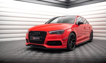 Комплект накладок на передний бампер (Canards) Audi S3 / A3 S-Line 8V фото