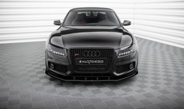 Передний диффузор + боковые накладки на бампер Street Pro Audi S5 / A5 S-Line 8T фото