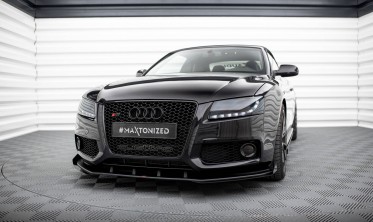 Передний диффузор + боковые накладки на бампер Street Pro Audi S5 / A5 S-Line 8T фото