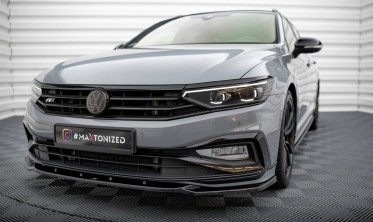 Тюнинговый диффузор на передний бампер Volkswagen Passat B8 рест. R-Line вер. 2 фото