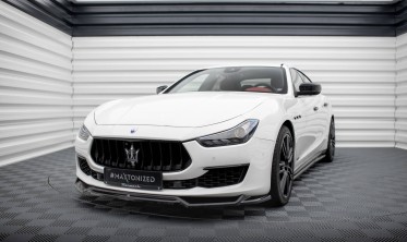 Нижняя тюнинг накладка на передний бампер Maserati Ghibli Mk3 рестайл вер. 2 фото