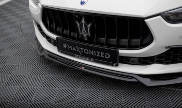 Нижняя тюнинг накладка на передний бампер Maserati Ghibli Mk3 рестайл вер. 2 фото