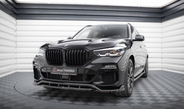 Нижня тюнінг накладка на передній бампер BMW X5 G05 M-Pack вер. 2 фото