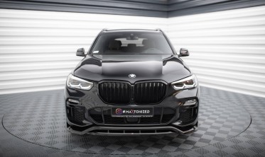 Нижня тюнінг накладка на передній бампер BMW X5 G05 M-Pack вер. 2 фото
