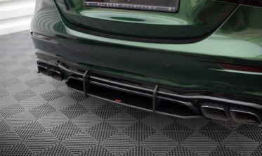 Центральный диффузор на задний бампер Street Pro Mercedes W213 AMG E63 рестайл фото