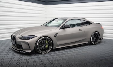 Нижние накладки на боковые пороги BMW M4 G82 CSL Look вер. 3 фото