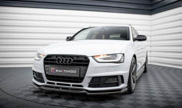 Нижняя тюнинг накладка переднего бампера Audi A4 B8 рестайл Competition вар. 2 фото