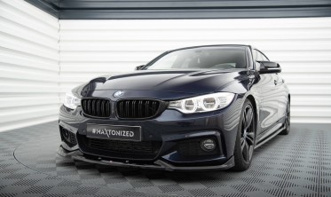 Тюнинговая накладка на передний бампер BMW 4 F32 / F36 / F33 M-Pack вар. 1 фото