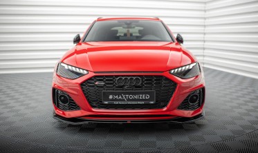 Тюнінгова накладка (дифузор) на передній бампер Audi RS4 B9 рестайл вар. 1 фото