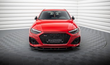 Нижняя тюнинг накладка переднего бампера Audi RS4 B9 рестайл вар. 2 фото