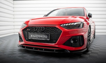 Нижняя тюнинг накладка переднего бампера Audi RS4 B9 рестайл вар. 2 фото