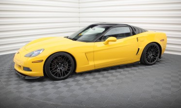 Тюнинг накладки (листвы) на боковые пороги Chevrolet Corvette C6 фото