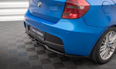 Тюнинговый диффузор (накладка) на задний бампер BMW 1 E87 рестайл M-Pack фото