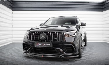 Тюнинговая накладка (диффузор) на передний бампер Mercedes GLC SUV X253 / GLC Coupe C253 версия AMG 63 фото