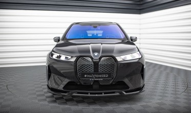 Тюнинговая накладка (диффузор) на передний бампер BMW iX i20 M-Pack вар. 1 фото