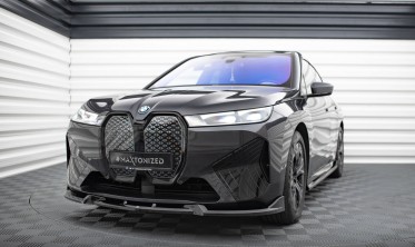 Тюнинговая накладка (диффузор) на передний бампер BMW iX i20 M-Pack вар. 1 фото