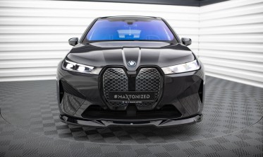 Нижня тюнінг накладка переднього бампера BMW iX i20 версія M-Pack вар. 2 фото