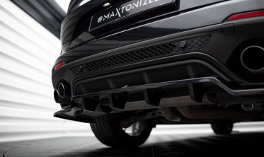 Задний диффузор с вертикальными ребрами на бампер Alfa Romeo Stelvio Quadrifoglio Mk1 фото
