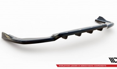 Задний диффузор с вертикальными ребрами на бампер Alfa Romeo Stelvio Quadrifoglio Mk1 фото