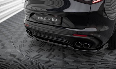 Задний диффузор с вертикальными ребрами на бампер Alfa Romeo Stelvio Quadrifoglio Mk1 фото