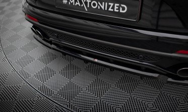 Задний диффузор с вертикальными ребрами на бампер Alfa Romeo Stelvio Quadrifoglio Mk1 фото