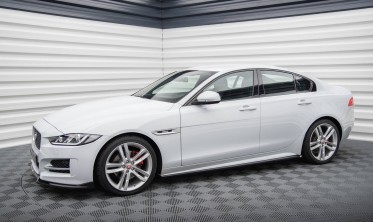 Нижние накладки (листвы) на боковые пороги Jaguar XE X760 R-Sport фото