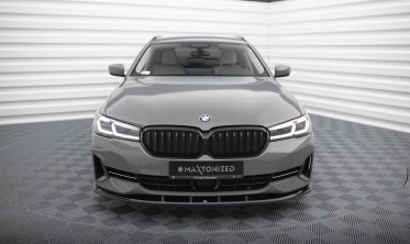 Тюнинговая накладка (диффузор) на передний бампер BMW 5 G30 / G31 рестайл вар. 1 фото