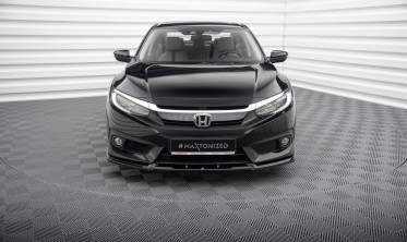 Тюнінгова накладка на передній бампер Honda Civic Mk10 вар. 1 фото