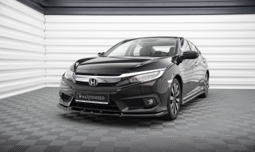 Тюнінгова накладка на передній бампер Honda Civic Mk10 вар. 1 фото